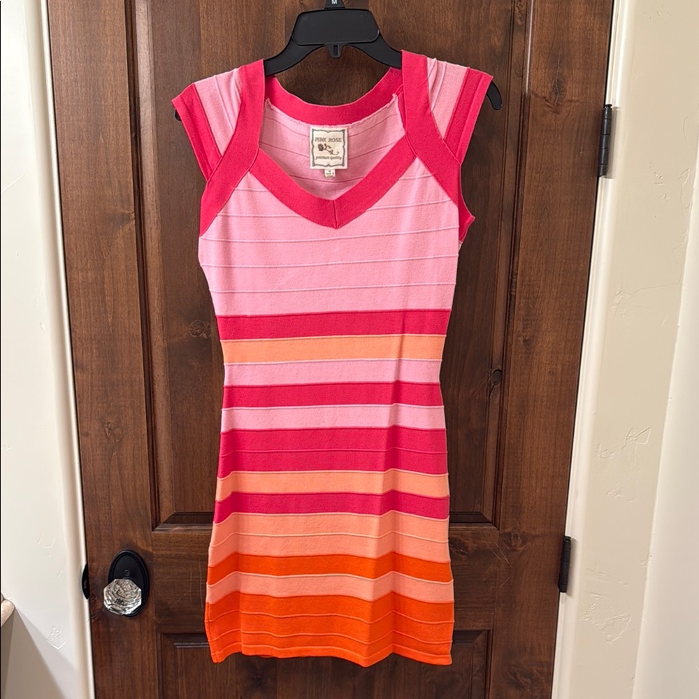 Lilly Pulitzer Pink and Orange Striped Mini Dress